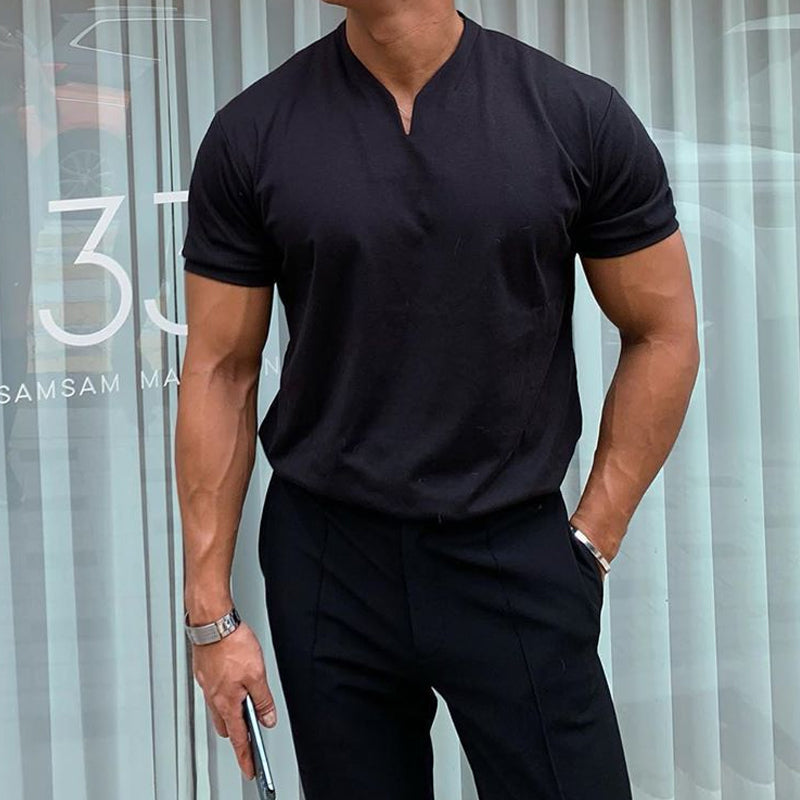 Short sleeve v-neck t-shirt for men - comfort and style