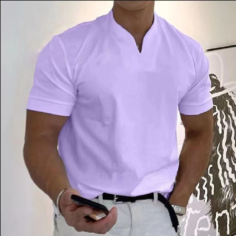 Short sleeve v-neck t-shirt for men - comfort and style