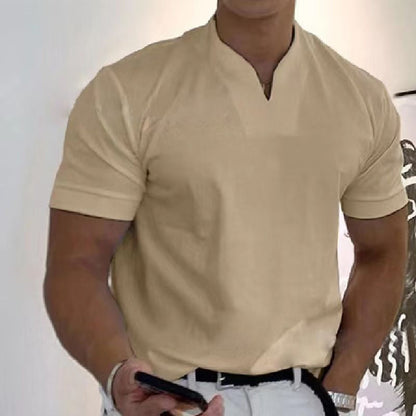 Short sleeve v-neck t-shirt for men - comfort and style