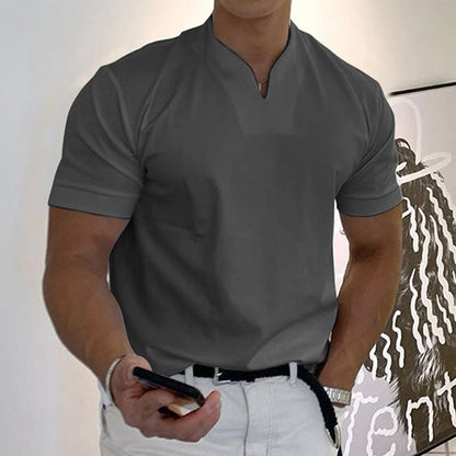 Short sleeve v-neck t-shirt for men - comfort and style