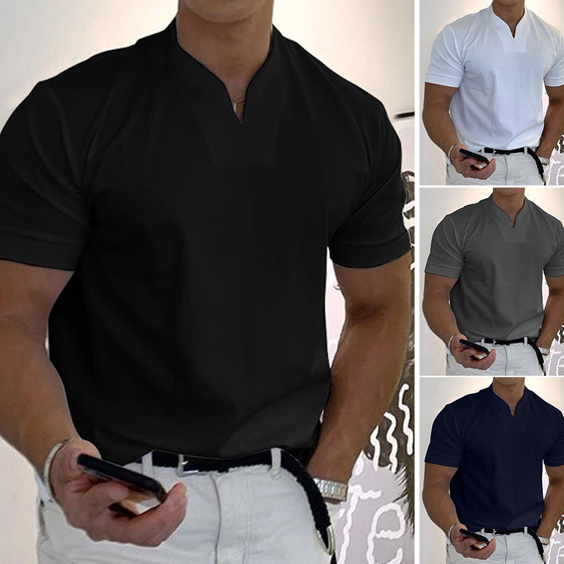 Short sleeve v-neck t-shirt for men - comfort and style