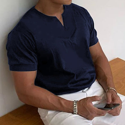 Short sleeve v-neck t-shirt for men - comfort and style