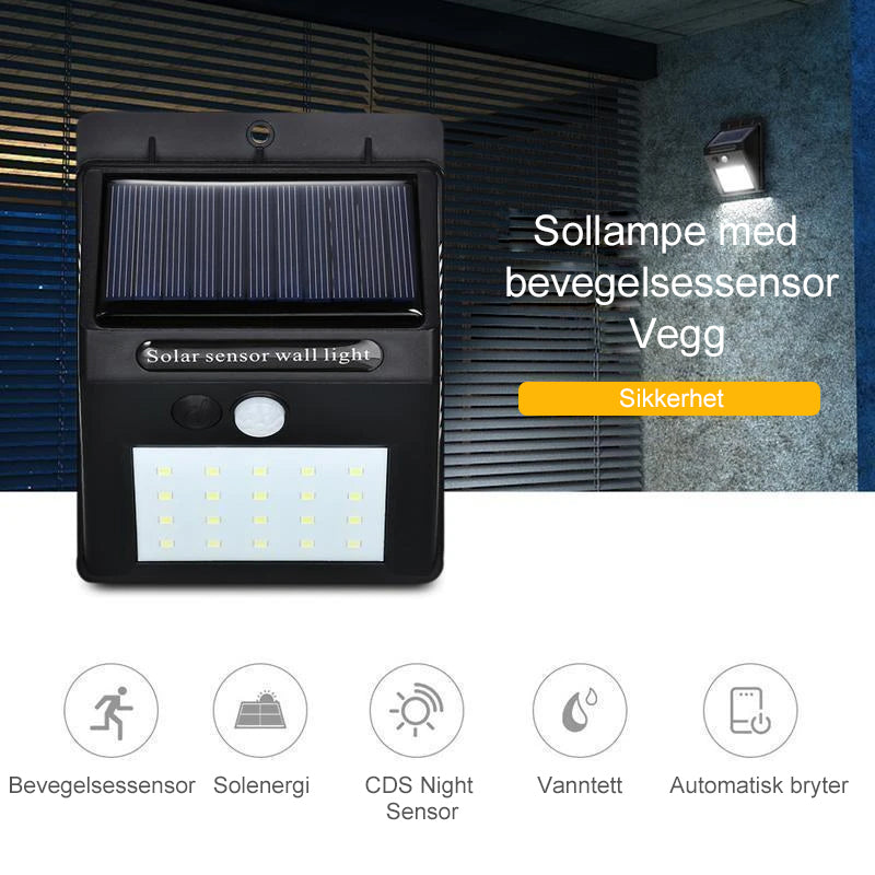 Led solar lamps outdoors - super light with motion sensor