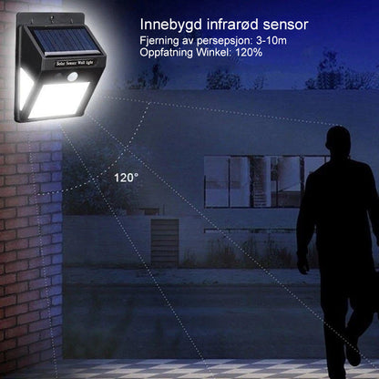 Led solar lamps outdoors - super light with motion sensor