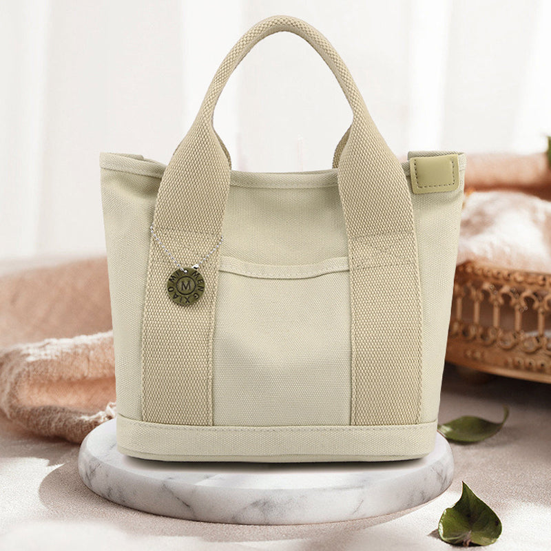 Canvas handbag with large capacity - woman