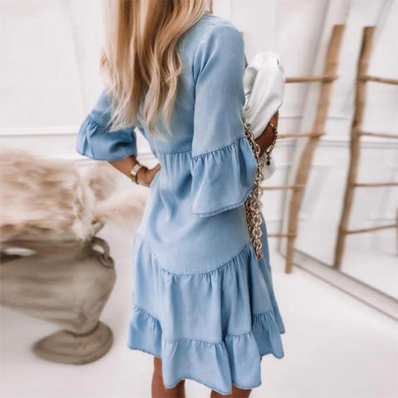 Light blue denim dress - a wardrobe must-have