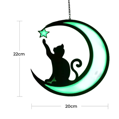 Moon black cat decorations - unique home decor