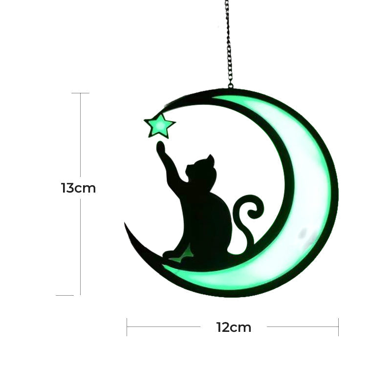 Moon black cat decorations - unique home decor