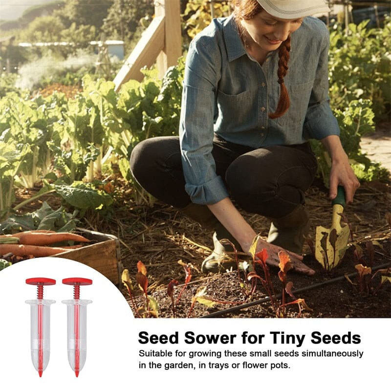 Mini seed spreader for precise sowing in the garden