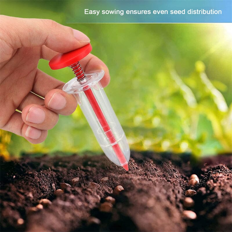 Mini seed spreader for precise sowing in the garden