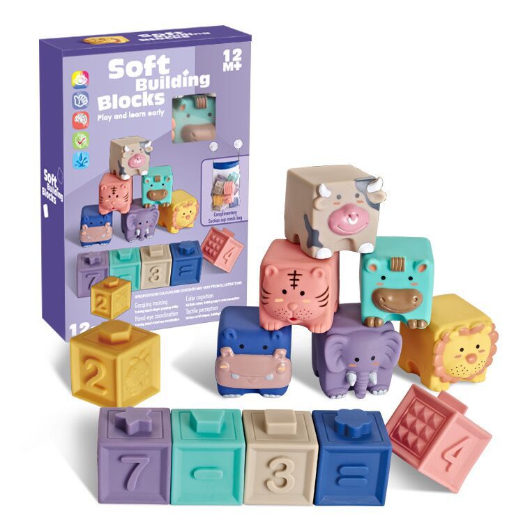 Soft building blocks for children - learn colours, shapes and numbers
