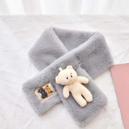 Soft and warm teddy plush scarf for adults and children