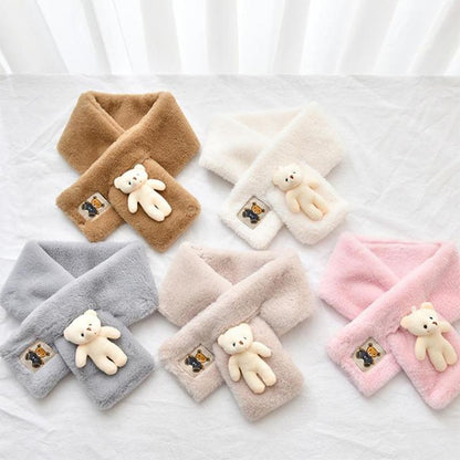 Soft and warm teddy plush scarf for adults and children