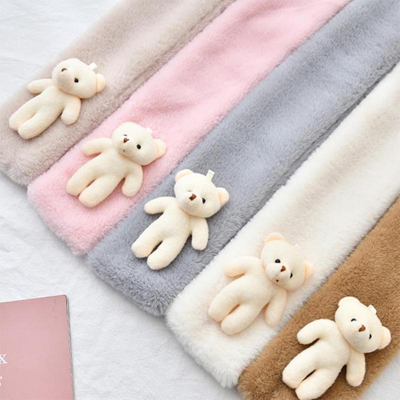 Soft and warm teddy plush scarf for adults and children