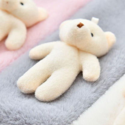 Soft and warm teddy plush scarf for adults and children