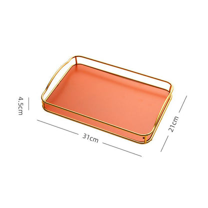 Retro serving tray with gold edge