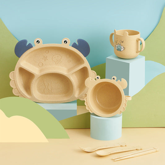 Retro dining set for children - crab-shaped design