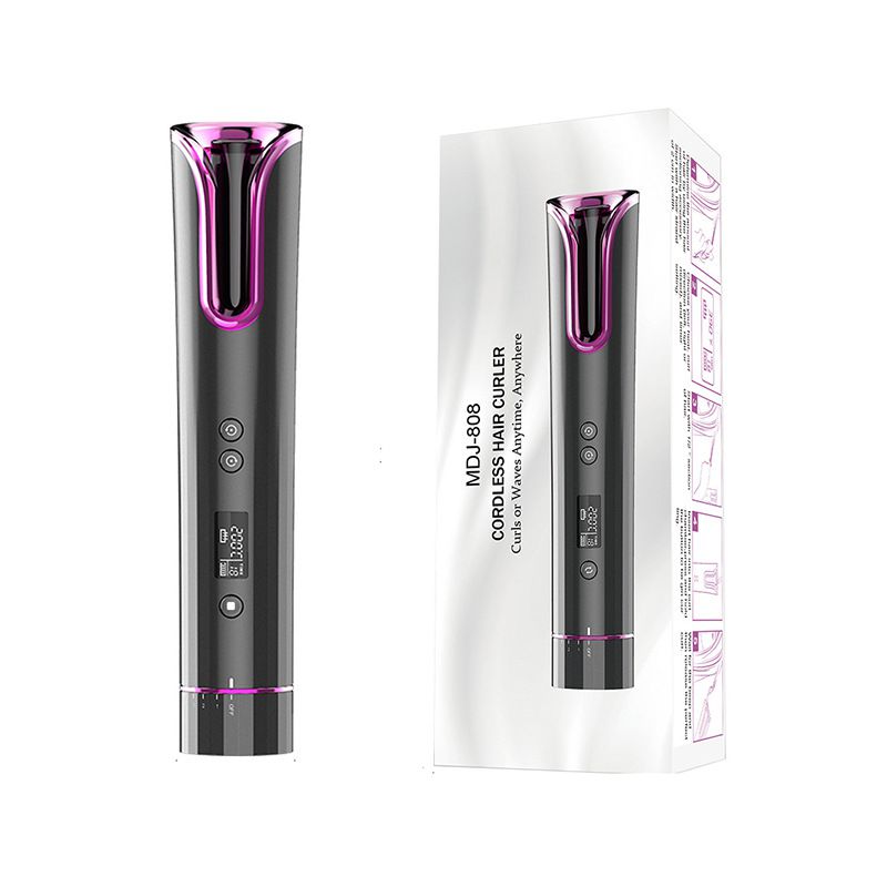 Rotating curling iron - rechargeable and wireless