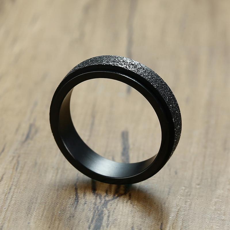 Sandblasted rotating stress ring in stainless steel