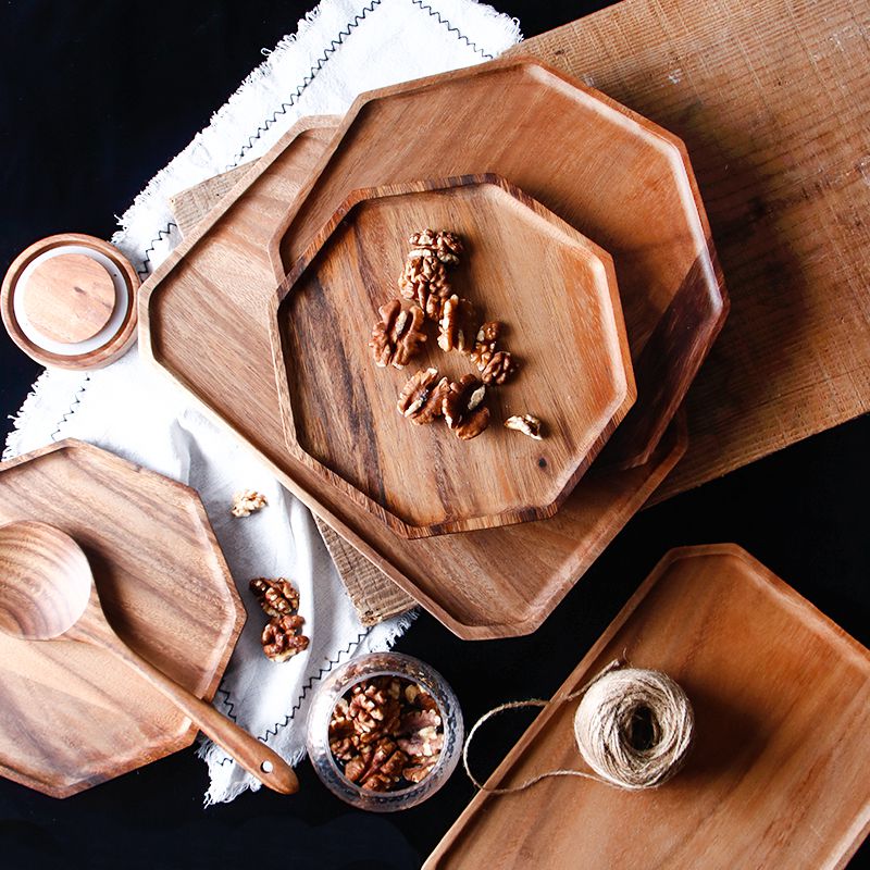 Wooden serving board with Danish design