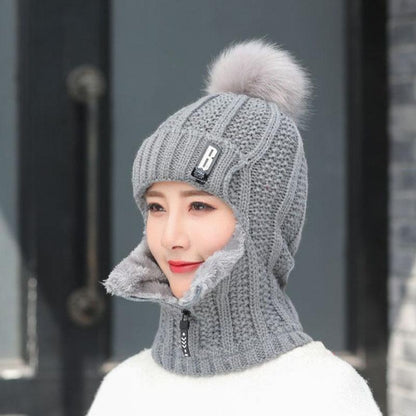 Siamese windproof winter hat - one size fits all