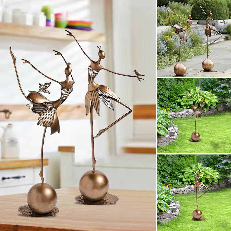 Charming dancing garden girl - garden figure