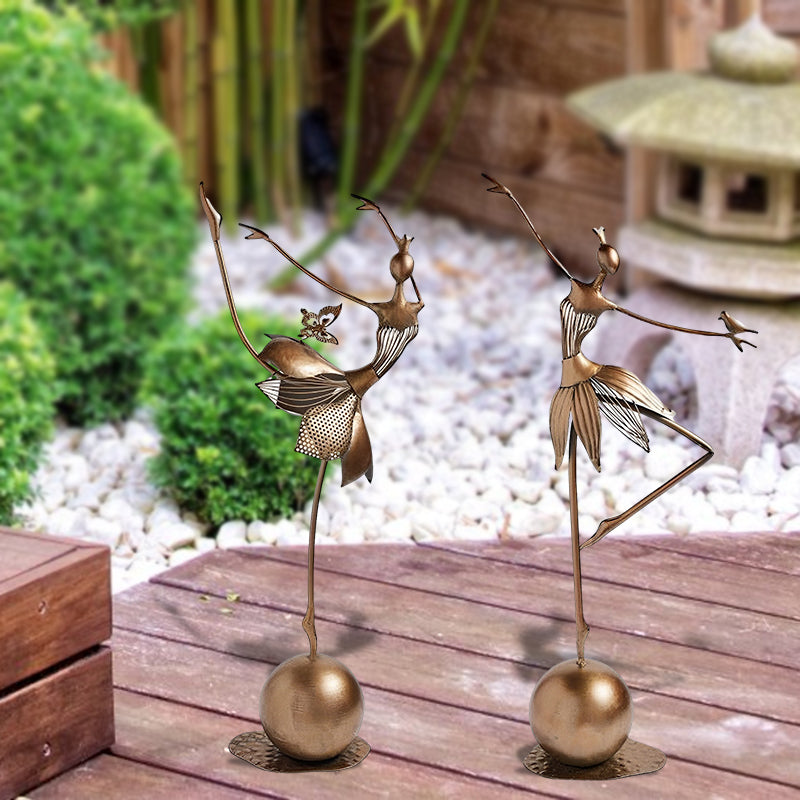 Charming dancing garden girl - garden figure