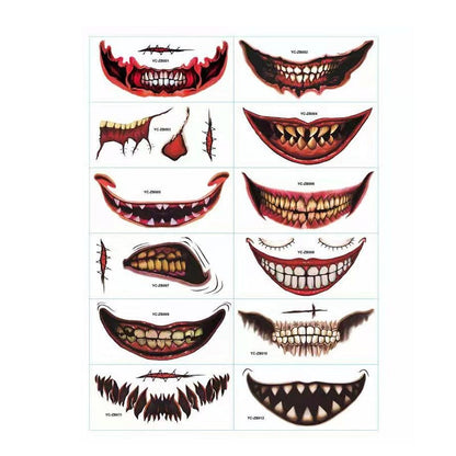 Scary tattoo stickers for halloween