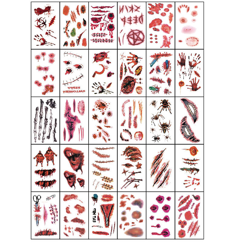 Scary tattoo stickers for halloween