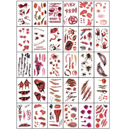 Scary tattoo stickers for halloween