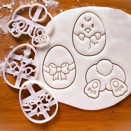 Easter-themed cookie cutters for creative baking