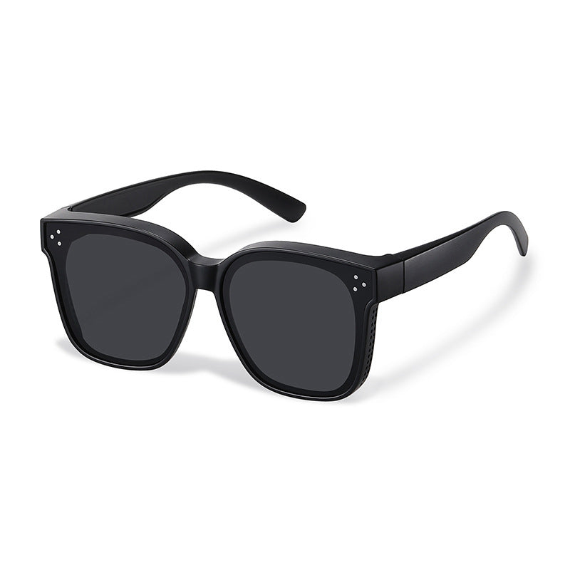 Snap-on shades for sunglasses