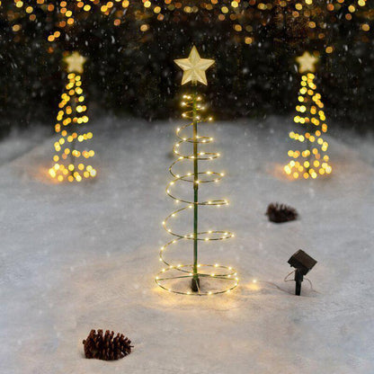 Solar Powered LED Light Christmas Tree for Outdoor Decor