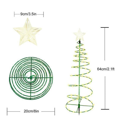 Solar Powered LED Light Christmas Tree for Outdoor Decor