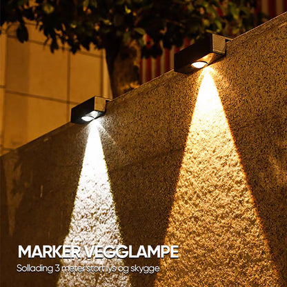 Solar-powered wall lamp with automatic light