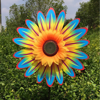 Sunflower windmill - colorful garden decoration