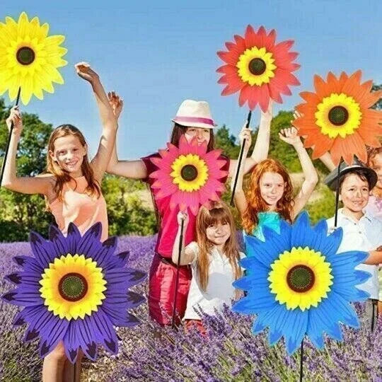 Sunflower windmill - colorful garden decoration