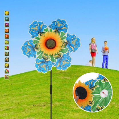 Sunflower windmill - colorful garden decoration