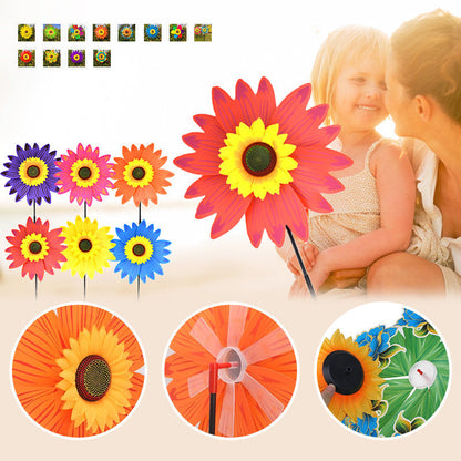 Sunflower windmill - colorful garden decoration