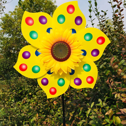 Sunflower windmill - colorful garden decoration