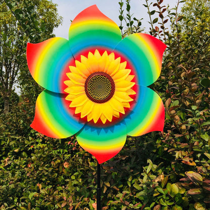 Sunflower windmill - colorful garden decoration