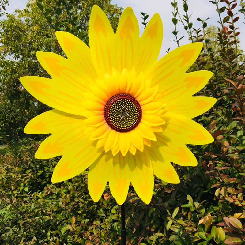 Sunflower windmill - colorful garden decoration