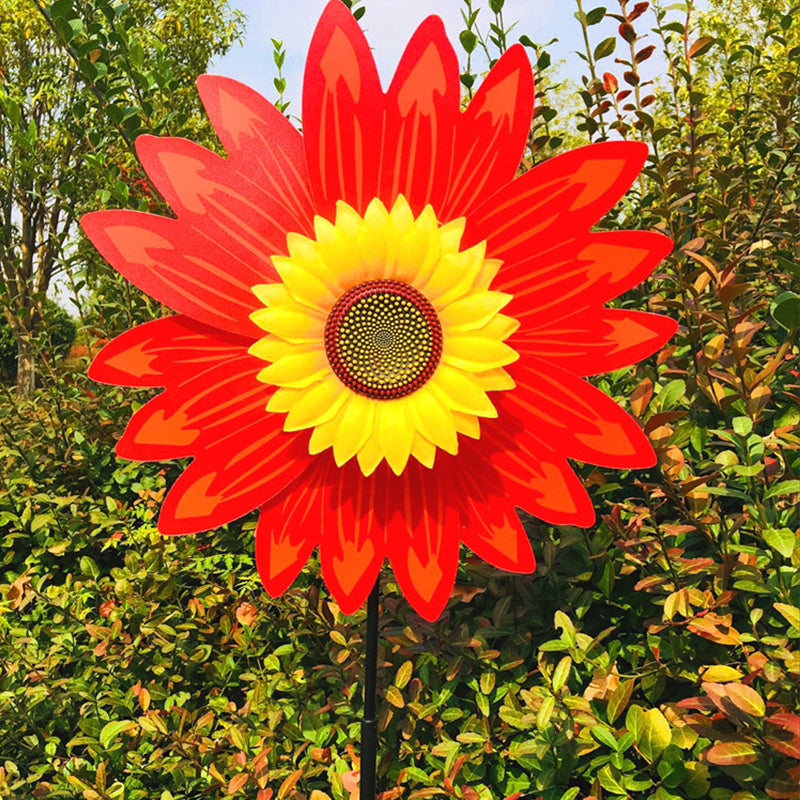 Sunflower windmill - colorful garden decoration