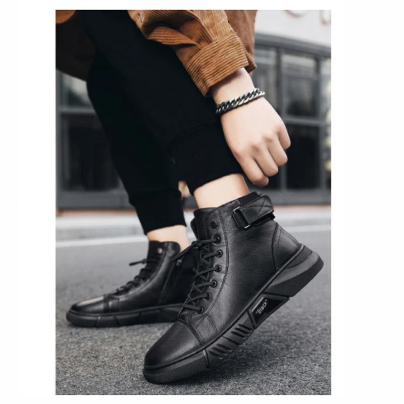 Black warm leather boots - stylish &amp; durable