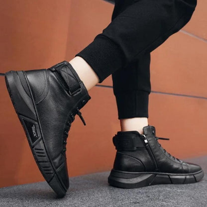 Black warm leather boots - stylish &amp; durable