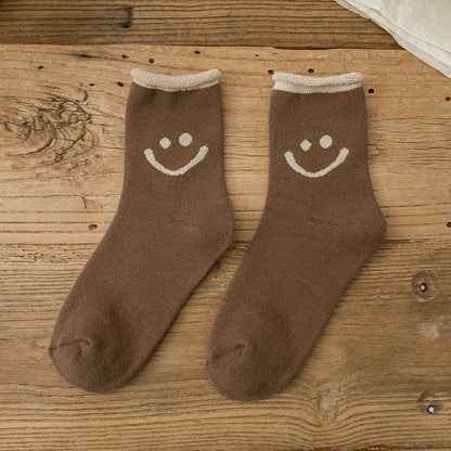 Cute smiley cotton socks - comfortable and trendy