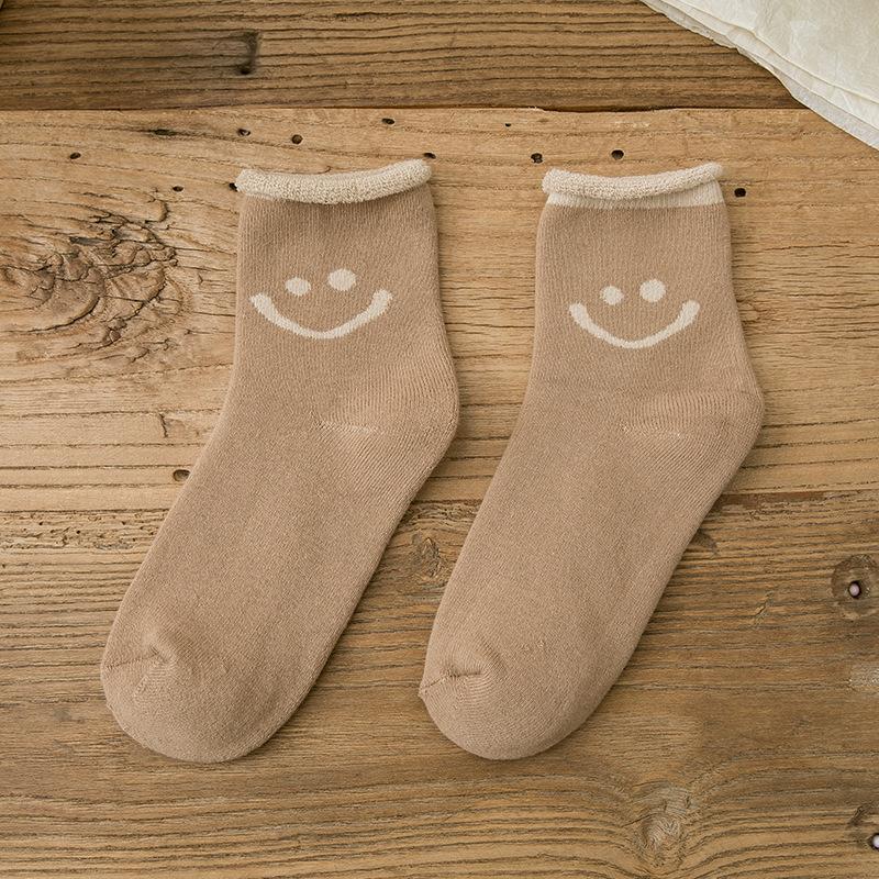 Cute smiley cotton socks - comfortable and trendy