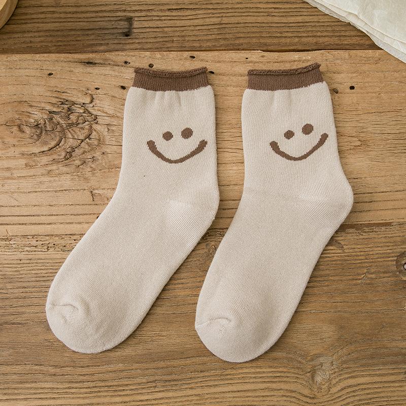 Cute smiley cotton socks - comfortable and trendy