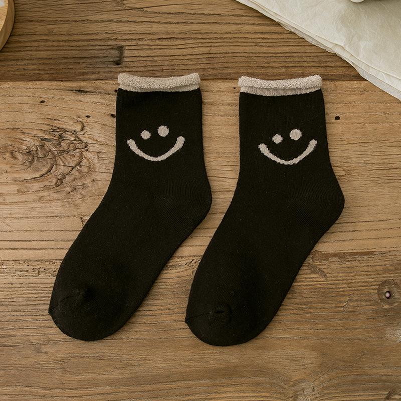 Cute smiley cotton socks - comfortable and trendy