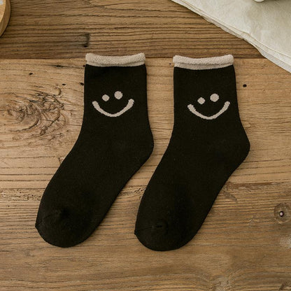 Cute smiley cotton socks - comfortable and trendy